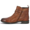 Dottie - Camel leather ankle boots with straps and buckles - Flat camel ankle boots sizes 42, 43, 44 - Shoesissime