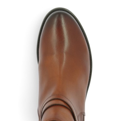 Dottie - Camel leather ankle boots with straps and buckles - Flat camel ankle boots sizes 42, 43, 44 - Shoesissime