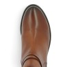 Bottines plate boucle cuir camel femme grande pointure Shoesissime, vue dessus