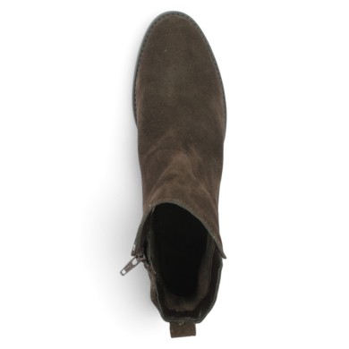 Candice - Brown leather low-heeled boots - Women's heeled ankle boots sizes 42, 43, 44, 45 - Shoesissime