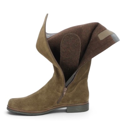 Andrea - Brown Flat Boots, Large Sizes 8023.04.002 - Gabor Boots Sizes 8, 8.5, 9, 9.5 - Shoesissime