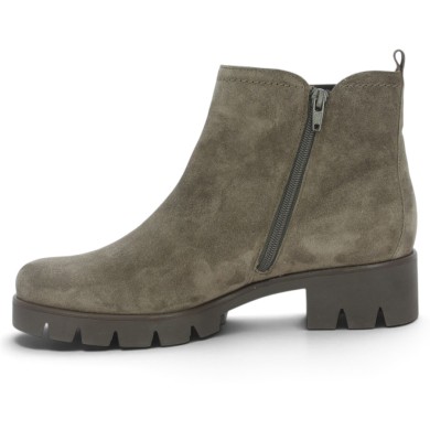 Bottine velours marron taupe tendance 42, 42.5, 43, 44 Gabor Shoesissime, vue intérieure