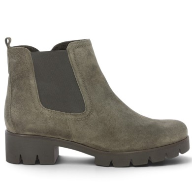 8018.01.002 Boots Gabor marron grande taille semelle crantée Shoesissime, vue coté