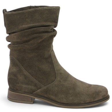 8040.02.003 Bottines fripée velours marron Gabor grande pointure femme Shoesissime, vue profil