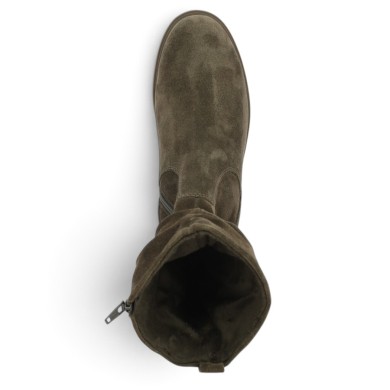 Bottine Gabor bout rond velours marron tige haute 42, 42.5, 43, 44 Shoesissime, vue dessus