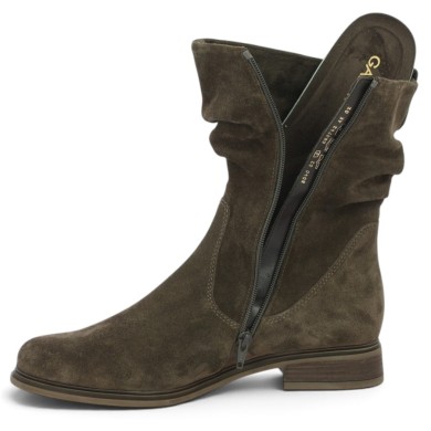 Gabrielle - Brown Pleated Velvet Ankle Boots 8040.02.003 - Gabor Boots 8, 8.5, 9, 9.5 - Shoesissime
