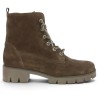 8018.02.008 Bottines velours marron lacets brillants Gabor grande pointure femme Shoesissime, vue coté
