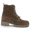 8018.02.008 Bottines velours marron lacets strass Gabor 8, 8.5, 9, 9.5 Shoesissime, vue profil
