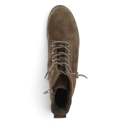 Boots velours marron lacets scintillants Gabor 42, 42.5, 43, 44 femme Shoesissime, vue dessus