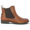bottine plate cuir camel élastique chelsea femme grande pointure Shoesissime, vue coté