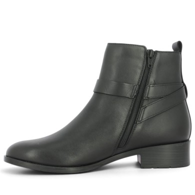 Bottine cuir noir fermeture éclair grande taille femme Remonte Shoesissime, vue intérieure