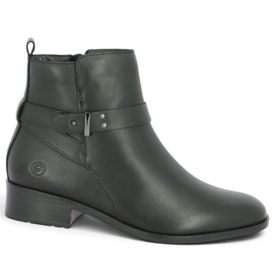 Nicole - Elegant Black Leather Ankle Boots D3U72-00 Remonte - Women's Plus-Size Ankle Boots - Shoesissime