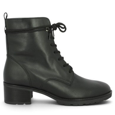 Bottines cuir noir à lacets et talon Gabor  femme grande pointure Shoesissime, vue coté