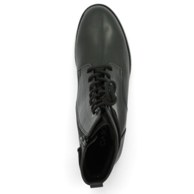 8011.01.001 Bottine noire Gabor grande taille cuir noir lacets et talon Shoesissime, vue dessus