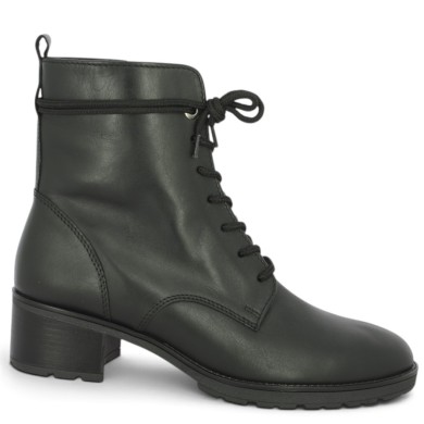 Boots cuir noir à lacets et talon Gabor  femme 42, 42.5, 43, 44 Shoesissime, vue profil