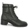 Boots cuir noir à lacets et talon Gabor  femme 42, 42.5, 43, 44 Shoesissime, vue profil