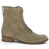 Bottine plate beige à lacets Gabor femme grande pointure 8035.01.002, vue profil