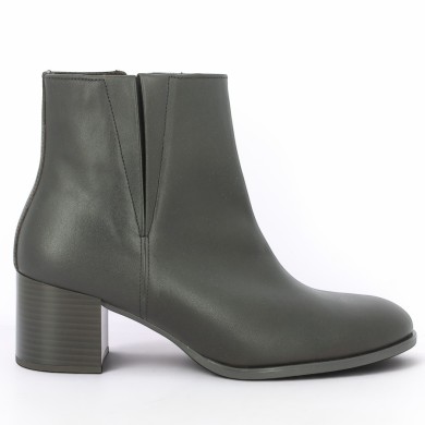 8059.02.004 Bottine cuir à talon marron foncé Gabor 42, 42,5, 43, 44 Shoesissime, vue coté