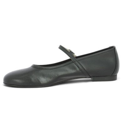 chaussure grande pointure ballerine noire à brides 42, 43, 44, 45 Shoesissime, vue intérieure