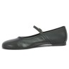 Brigitte - Black ballerina with leather strap - Ballerinas large size - Shoesissime