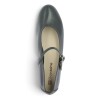 Brigitte - Black ballerina with leather strap - Ballerinas large size - Shoesissime