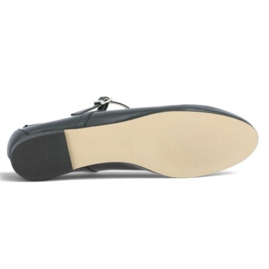 Brigitte - Ballerine noire à bride cuir - Ballerines grande taille - Shoesissime