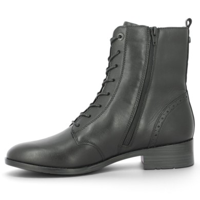 Bottine noire femme et lacets fermeture éclair Remonte femme grande pointure Shoesissime, vue intérieure