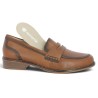 Mocassin femme marron clair grande pointure semelle amovible Shoesissime, vue détails