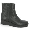 Bottine cuir noir talon compensé Gabor 8005.01.001 Shoesissime, vue profil
