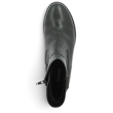 Bottine Gabor grande taille cuir noir talon compensé 8005.01.001 Shoesissime, vue dessus