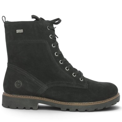 D8489-02 Bottine à lacets chaude Remonte nubuck noir grande taille Shoesissime, vue coté