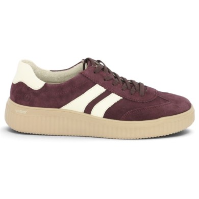 Maya - D3E00-30 Burgundy Velvet Fashion Sneakers - Plus-Size Women's Sneakers - Shoesissime