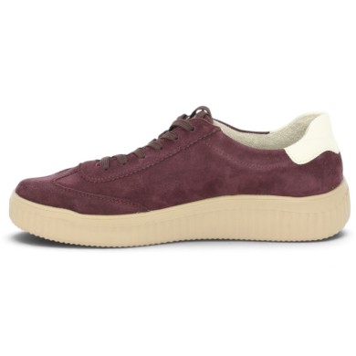 Maya - D3E00-30 Burgundy Velvet Fashion Sneakers - Plus-Size Women's Sneakers - Shoesissime