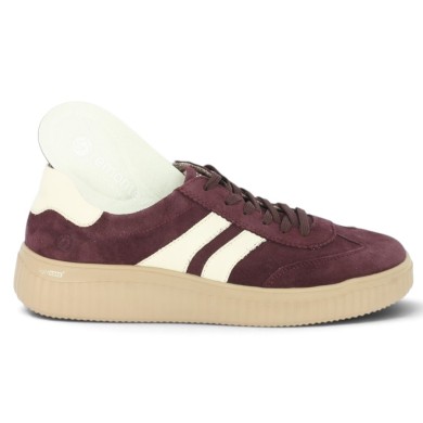 Baskets bordeaux femme semelle orthopédique grande taille Shoesissime, vue détails