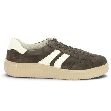 D3E00-25 Baskets velours marron Remonte grande taille femme Shoesissime, vue coté