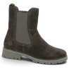 D8694-26 Bottines chuncky velours marron 42, 43, 44, 45 Shoesissime, vue profil
