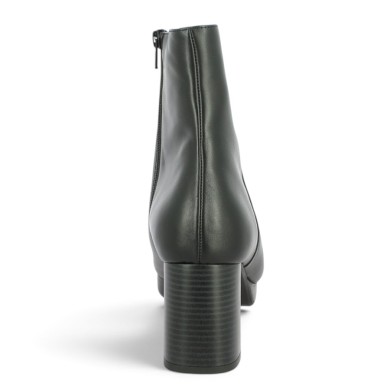 Augusta - Bottine à plateforme noire grande taille - Bottines grande pointure femme - Shoesissime