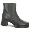 bottine à plateforme 42, 43, 44, 45 femme cuir noir, vue profil