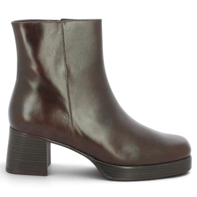 Augusta - Camel-brown platform bootie - Boots - Shoesissime