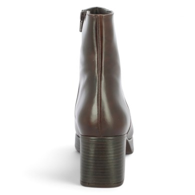 Augusta - Bottine plateforme marron - Boots femme grande taille - Shoesissime