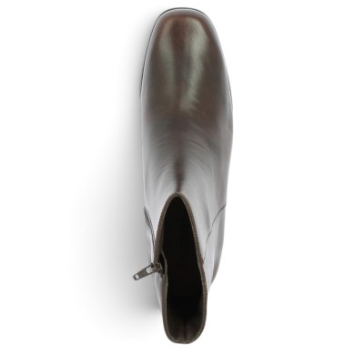 Bottines plateforme cuir marron femme grande taille Shoesissime, vue dessus