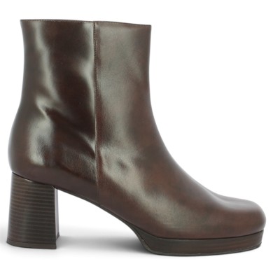 Boots semelle plateforme cuir marron 42, 43, 44, 45 Shoesissime, vue coté
