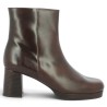 Augusta - Brown leather platform boots - Platform boots 42, 43, 44, 45 - Shoesissime