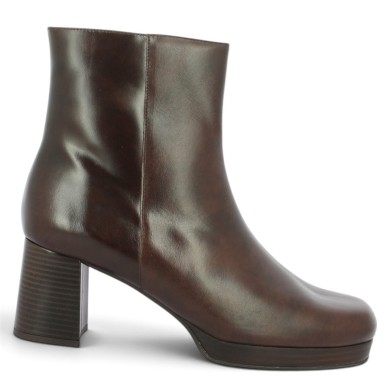 Augusta - Brown leather platform boots - Platform boots 42, 43, 44, 45 - Shoesissime