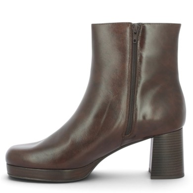 Bottines plateforme cuir marron grande taille femme Shoesissime, vue intérieure