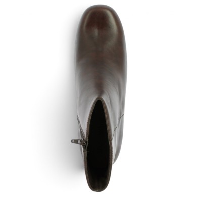 Boots semelle plateforme cuir marron grande taille femme semelle amovible Shoesissime, vue dessus