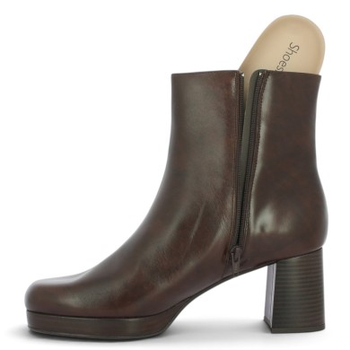 Augusta - Brown leather platform boots - Platform boots 42, 43, 44, 45 - Shoesissime
