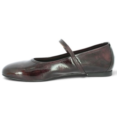 Babies plates vernis bordeaux femme 42, 43, 44, 45 Shoesissime, vue intérieure