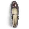 Ballerine à brides vernis bordeaux grande taille femme Shoesissime, vue dessus