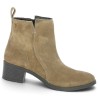 Bottines beige petit talon femme 42, 43, 44, Shoesissime, vue profil